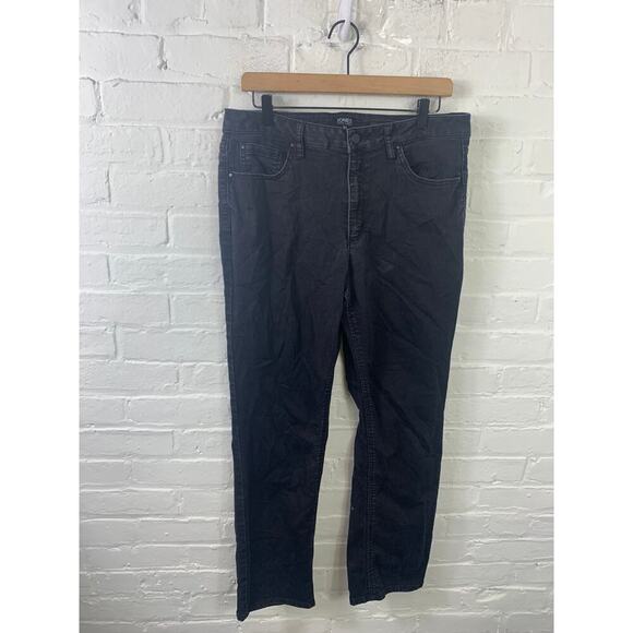 Jones New York Women's Mid-Rise Straight Leg Ankle Pant Casual Black Size 14 - Picture 1 of 3